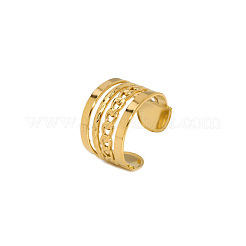 Bague élégante en acier inoxydable 304 avec chaîne multicouche pour femme&nbsp;BH4692