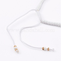 Bracelets réglables de perles tressées avec cordon en nylon&nbsp;BJEW-JB06023-02