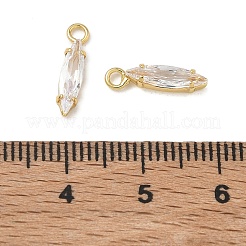 Ciondoli in ottone con pavé di zirconi chiari&nbsp;CU-CBAD360-09G-01