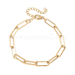 304 Edelstahl-Büroklammer-Kettenarmbänder für Damen&nbsp;BJEW-G775-01G