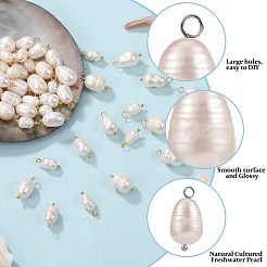 60pcs 3 estilos colgantes de perlas de agua dulce cultivadas naturales&nbsp;PALLOY-SW0008-02