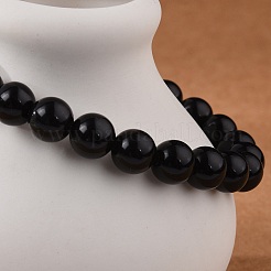 Armbänder aus natürlichen Obsidianperlen&nbsp;X-BJEW-Q692-12-8mm