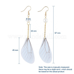 Perle en verre Boucles d'oreille&nbsp;EJEW-JE03995-M