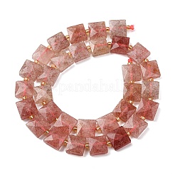 Chapelets de perles aux fraises en quartz naturel&nbsp;G-F839-A07-01