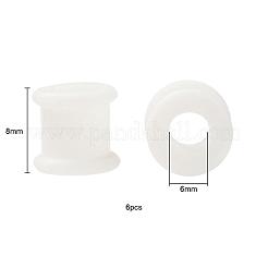 6pcs 3 Farben Riemenscheibe Silikon Ohr Messgeräte Fleisch Tunnel Stecker&nbsp;FIND-YW0001-18B