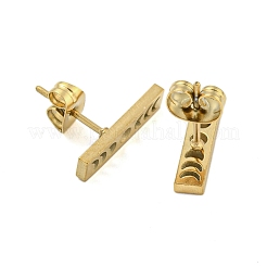 Orecchini a bottone in acciaio inossidabile 304&nbsp;EJEW-G384-03E