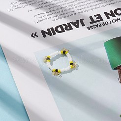 Glas Saatperlen dehnen Fingerringe für Frauen aus&nbsp;RJEW-JR00519