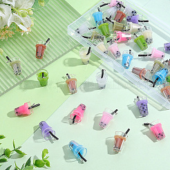 40 pz ciondoli a forma di tazza di plastica in 10 colori&nbsp;CRES-SC0003-39
