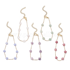 Bracciali con maglie di perline di pietre preziose miste naturali&nbsp;BJEW-JB12851