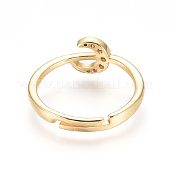 Verstellbare Messing-Fingerringe&nbsp;X-RJEW-G096-33G