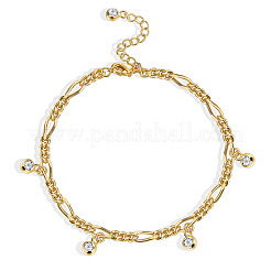 Cavigliere in ottone con catena figaro&nbsp;FS-WG29303-01
