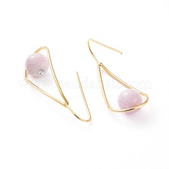 Orecchini pendenti naturali kunzite&nbsp;EJEW-JE03595-01