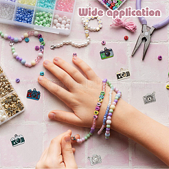 Colgantes de esmalte de aleación 24pcs 6 estilos&nbsp;ENAM-DR0001-10