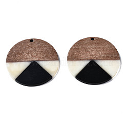 Pendentifs en bois de résine et de noyer&nbsp;RESI-S389-070A-A09
