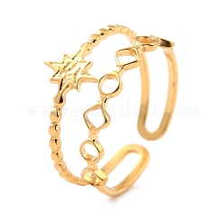 Ionenplattierung (IP) 304 Edelstahl-Fingerringe&nbsp;RJEW-L102-26G