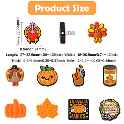 20 Stück Silikonperlen-Sets in 10 Stilen zum Thema Thanksgiving Day&nbsp;SIL-CJ0002-88