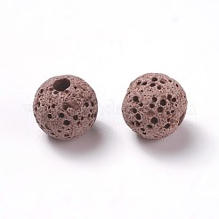 Perle di roccia lavica naturale non cerate&nbsp;G-F325-8mm-A13