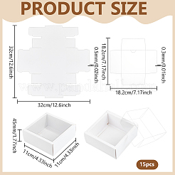 Faltbare quadratische Geschenkboxen zur Aufbewahrung aus Papier&nbsp;CON-WH0110-42C-02