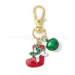 10 ciondolo decorativo in lega smaltata a tema natalizio in 10 stili&nbsp;HJEW-JM03915
