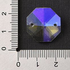 Galvanisierte Glas-Strass-Verbindungsanhänger&nbsp;EGLA-Z007-01A