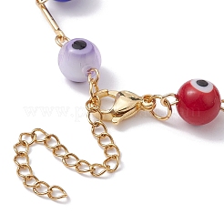 Bracelets de chaîne à maillons mauvais œil au chalumeau&nbsp;BJEW-JB10043