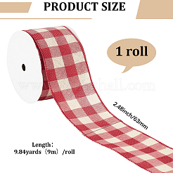 Ruban en polyester à motif quadrillé&nbsp;OCOR-GF0006-54