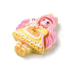 Cabochon decodificati in resina opaca per ragazze dei cartoni animati&nbsp;RESI-S392-03C-06