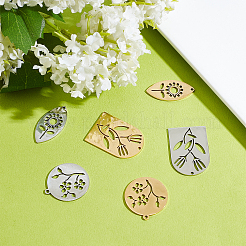 12 pendentif en acier inoxydable de style 201&nbsp;STAS-DC0006-24