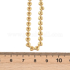 Colliers à maillons en forme de cœur en acier inoxydable 304 de 4 mm pour femmes&nbsp;X-NJEW-G179-06G