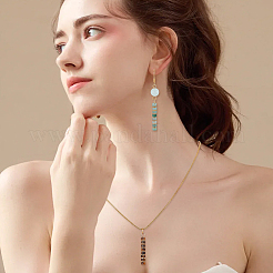 16 pendentif en perles heishi en hématite synthétique non magnétique et pierres précieuses mélangées naturelles de 8 styles&nbsp;PALLOY-GA00027