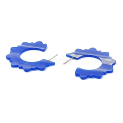 Boucles d'oreilles soleil en acrylique&nbsp;EJEW-I287-01D