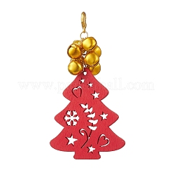 2 pz decorazioni pendenti per albero di Natale in legno di pioppo&nbsp;HJEW-JM04173