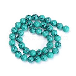 Perline turchese sintetico filo&nbsp;TURQ-H063-4mm-02