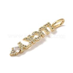 Ottone micro spianare pendenti zirconi&nbsp;KK-C058-13G