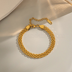 Europäische 304 Edelstahl-Kabelkette mit mehreren Strängen Armbänder für Frauen&nbsp;HC1901-1