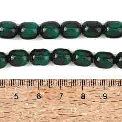Fili di perline di vetro tinte che imitano l'occhio di tigre&nbsp;GLAA-H040-02C