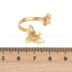 Offene Manschettenringe aus 304 Edelstahl für Damen&nbsp;RJEW-K302-03G