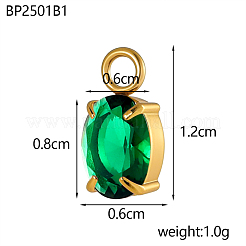 Strass-Anhänger aus Edelstahl 304&nbsp;STAS-OY003-86G