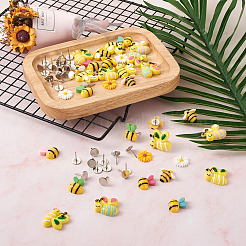 120 Stück DIY-Set zum Herstellen von Sofa-Schaumnägeln in Bienen- und Gänseblümchenform&nbsp;DIY-CD0001-12P