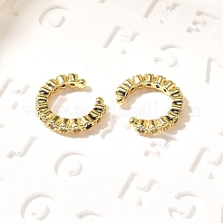 Messing Micro Pave Zirkonia Manschette Ohrringe&nbsp;ZIRC-H109-06G