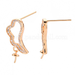 Minuteria in ottone con micro pavé di zirconi chiari&nbsp;KK-T062-234G-NF