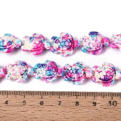 Brins de perles synthétiques teintes en turquoise&nbsp;G-P507-05C