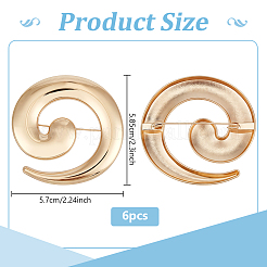 6 pin de solapa de aleación de zinc en espiral de vórtice para ropa&nbsp;JEWB-FG0001-78