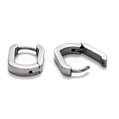 Boucles d'oreilles créoles en acier inoxydable 304 résistant au ternissement&nbsp;STAS-H156-11B-P