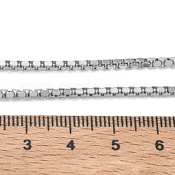 10 unidad de collar de cadena tipo caja de acero inoxidable 304 de 2.3 mm&nbsp;NJEW-G203-05P