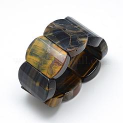 Natürlichen Tigerauge Stretch-Armbänder&nbsp;BJEW-R303-01