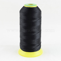 Hilo de coser de poliéster, negro, 0.7mm, aproximamente 370 m / rollo