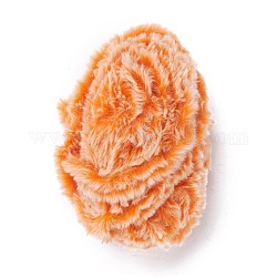 Fils de polyester et de nylon, laine de vison imitation fourrure, pour le tricot de bricolage manteau doux écharpe, orange foncé, 4.5mm