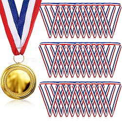 Chgcraft 36 pièces sangles de médaille en polyester rubans de cou de récompense longes de médaille avec fermoirs en alliage pour les compétitions réunion sport fête prix des étudiants, bleu