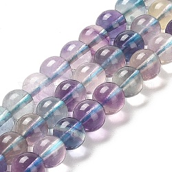 Chapelets de perles en fluorite naturel, Note 5 un, ronde, 5.8~6.8mm, Trou: 0.9mm, Environ 62~66 pcs/chapelet, 15.04''~15.35'' (38.2~39 cm)